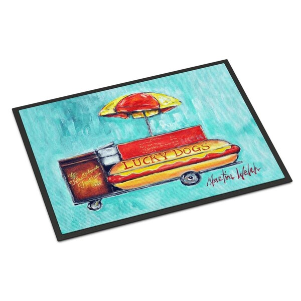 Carolines Treasures 24 x 36 in. Lucky Dog for Me Indoor or Outdoor Mat MW1279JMAT - main